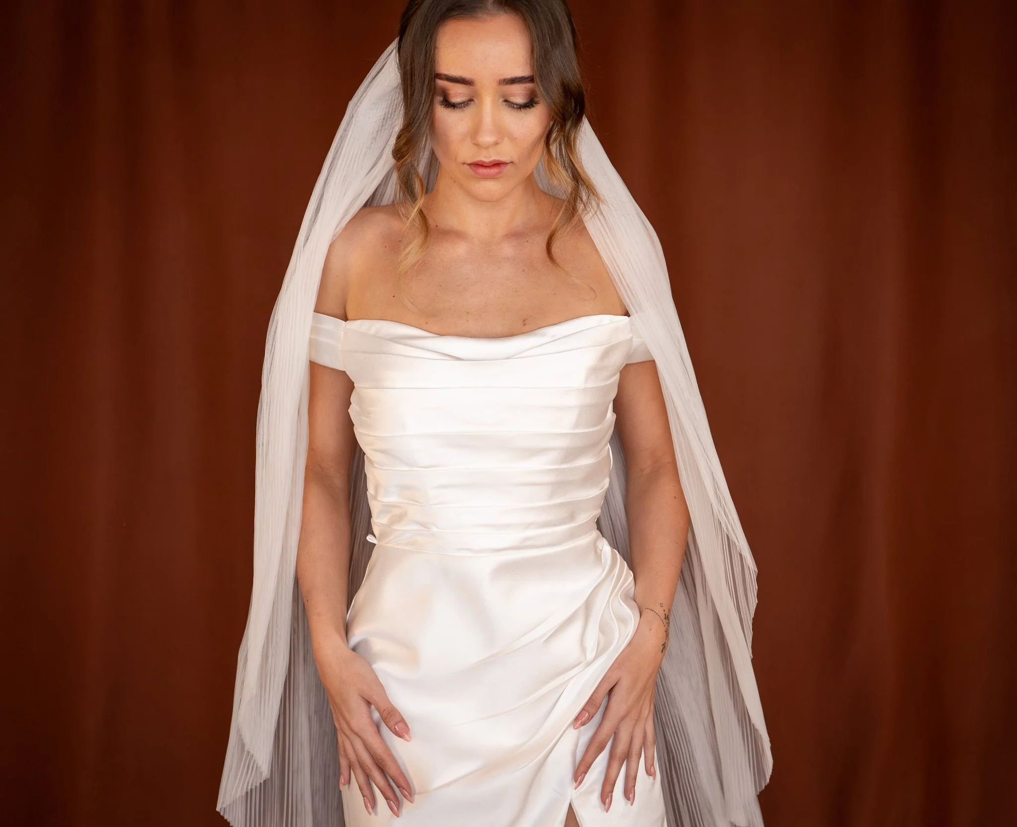 Cleo | Pleated Tulle Veil - Image 4