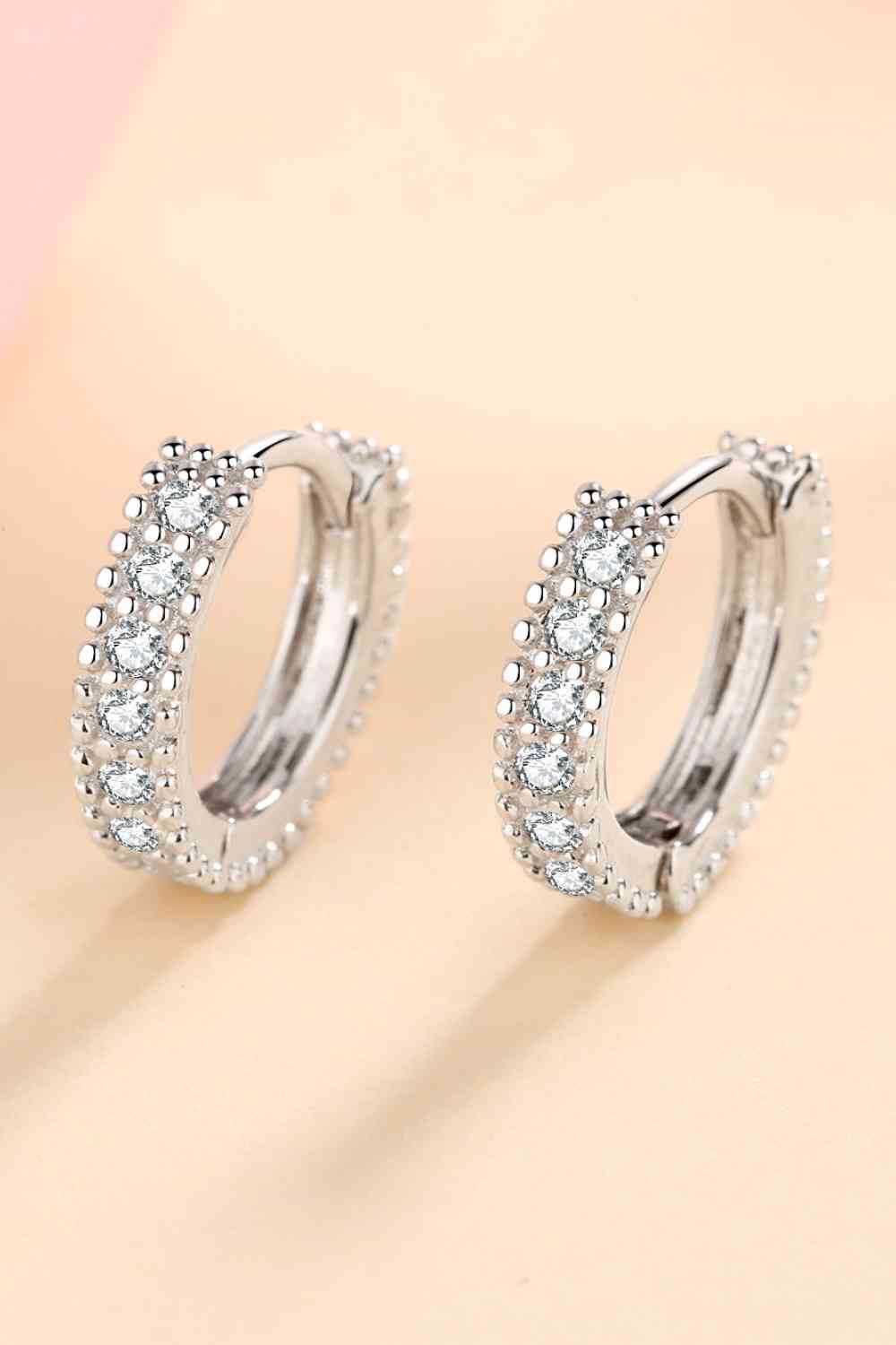 Elara | Moissanite Huggie Earrings - Image 3