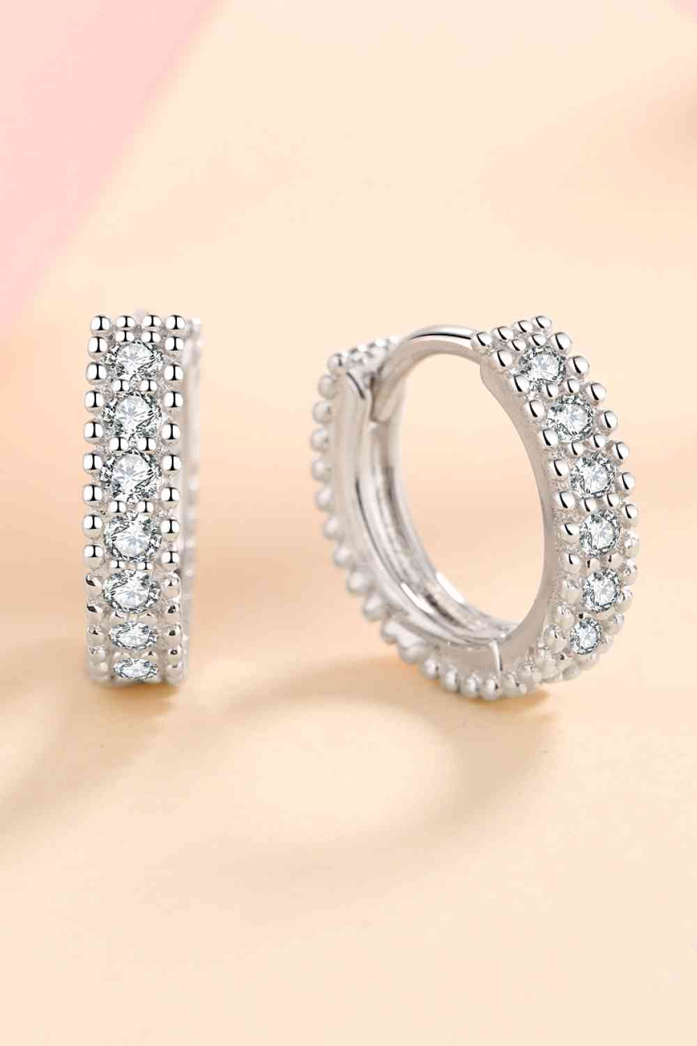 Elara | Moissanite Huggie Earrings - Image 4