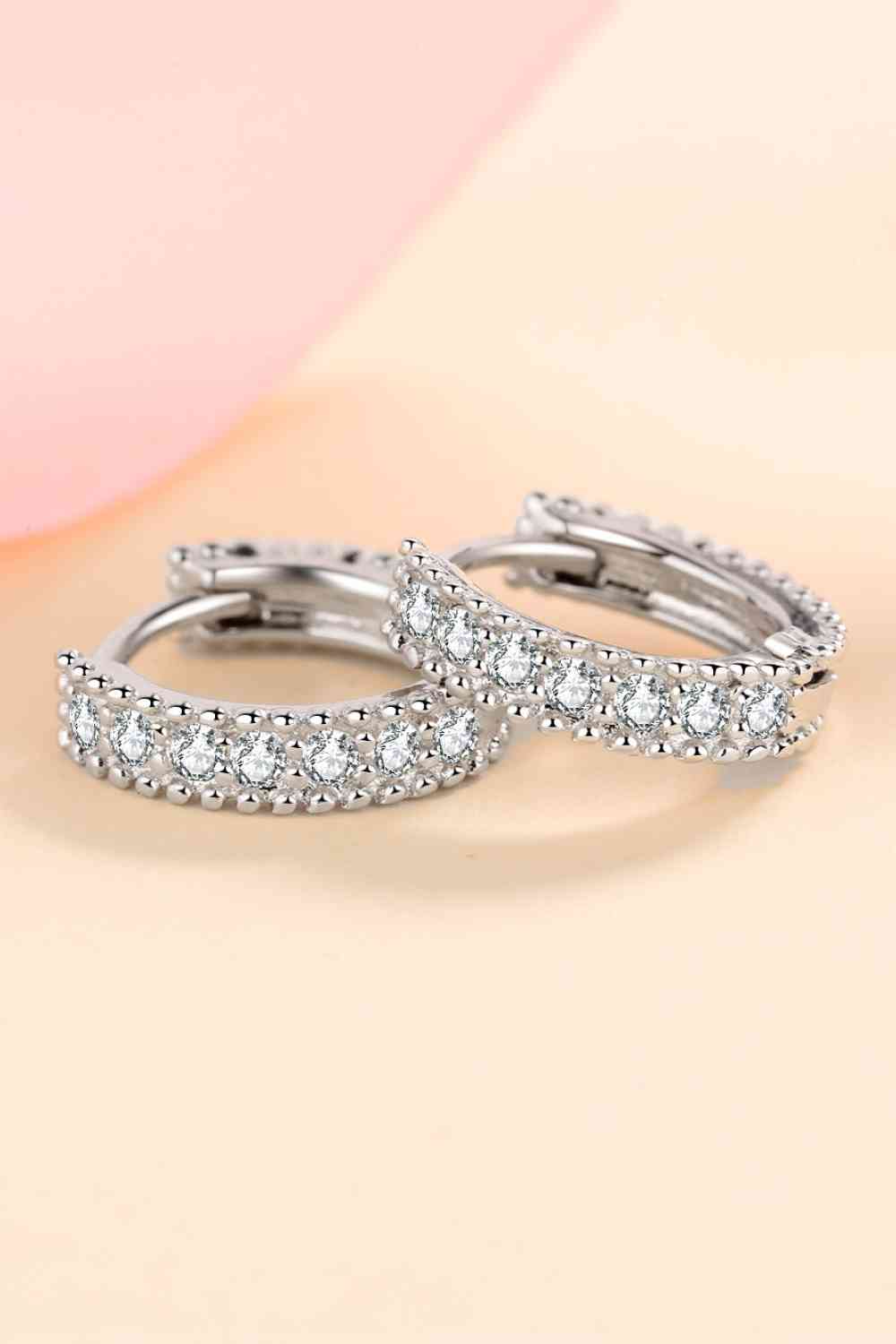 Elara | Moissanite Huggie Earrings - Image 5