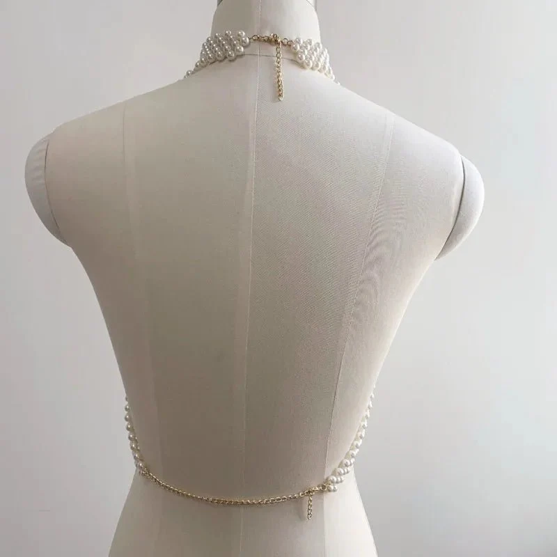 Elara | Pearl and Gold Plated Body Chain - Image 5