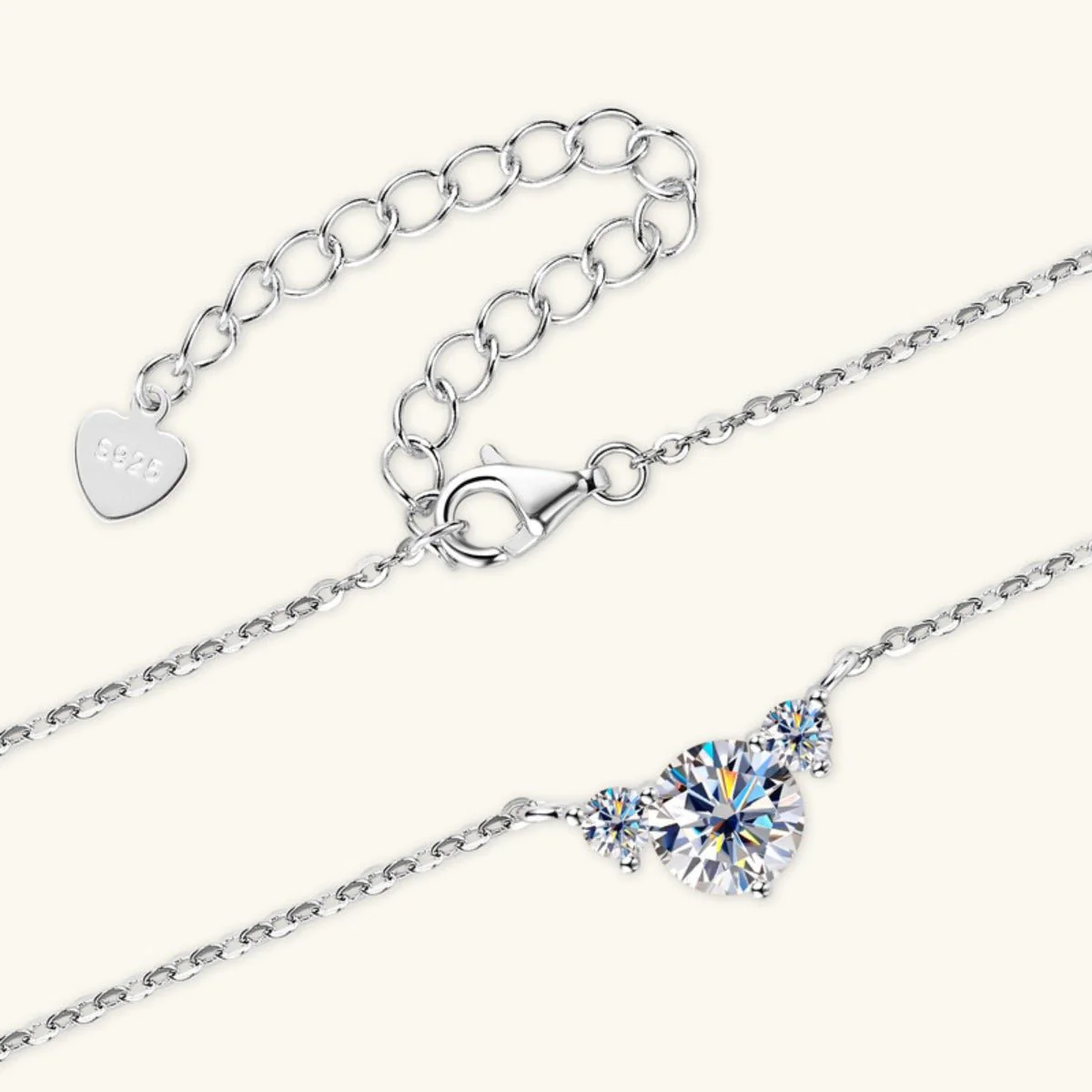 Grace | Moissanite Pendant Necklace - Image 3