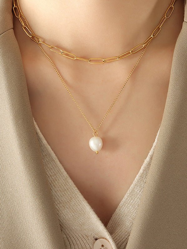 Imogen | Pearl Link Necklace - Image 4