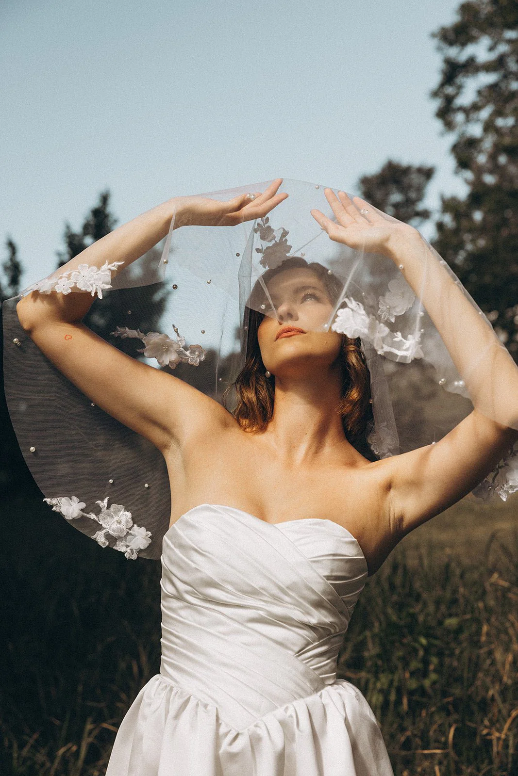 Maeve | Floral and Pearl Veil - Image 4