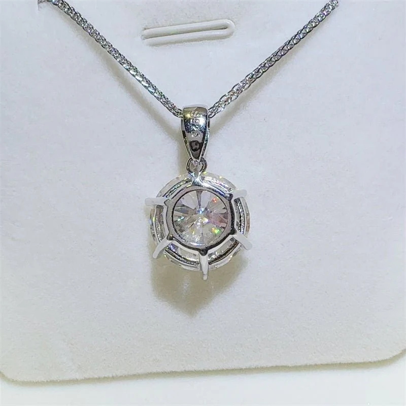Michelle | Moissanite Solitaire Pendant Necklace - Image 3