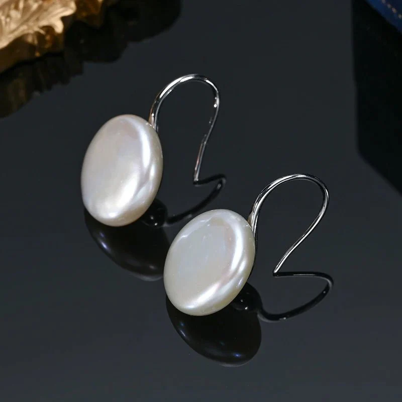 Pamela | Pearl Drop Earrings - Silver - Image 3