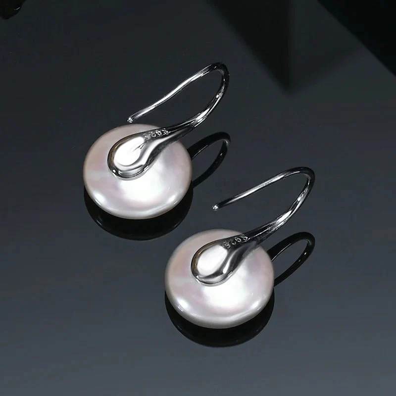 Pamela | Pearl Drop Earrings - Silver - Image 8