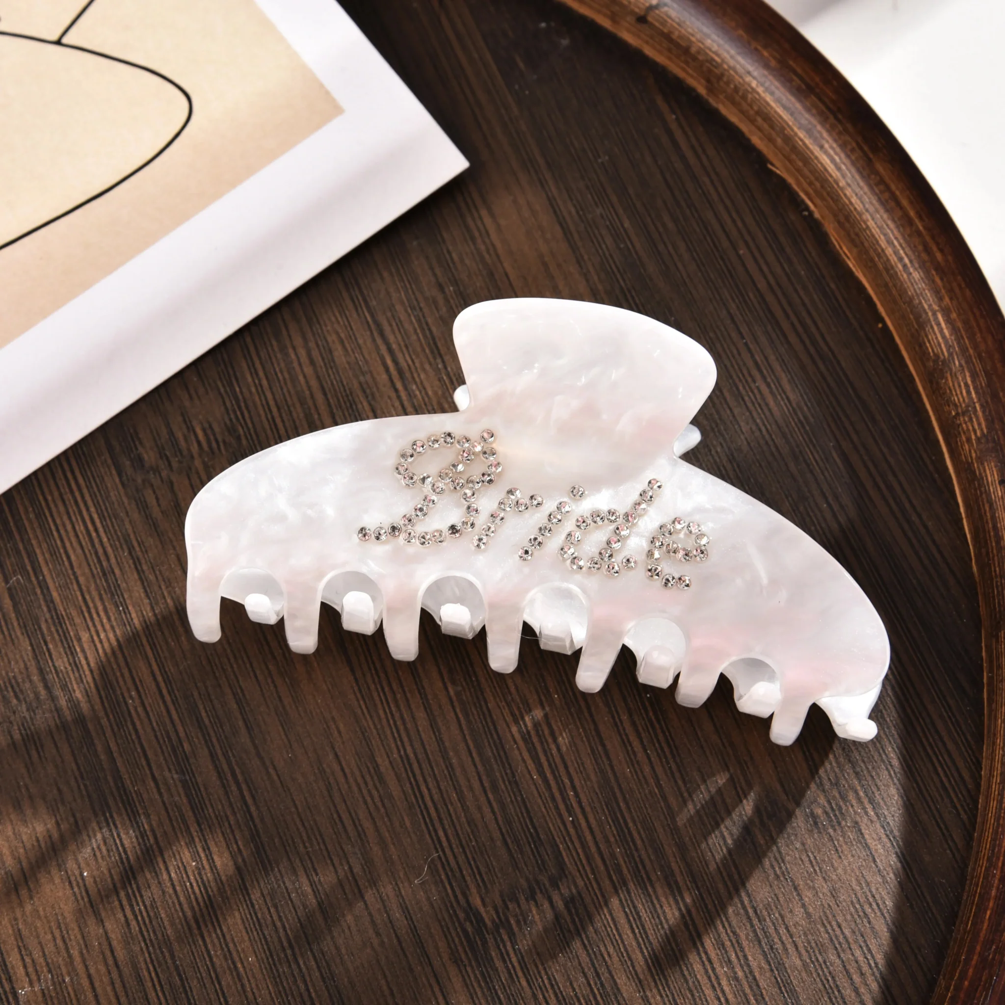 Rhinestone Bride Hair Claw Clip - Image 3