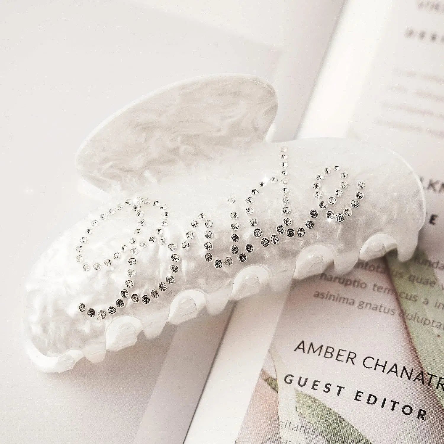 Rhinestone Bride Hair Claw Clip - Image 7